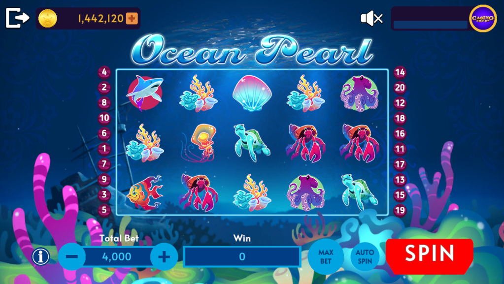 Dive into Ocean Pearl Slots Game: Match 3 Shells for the Pearl Bonus Round!